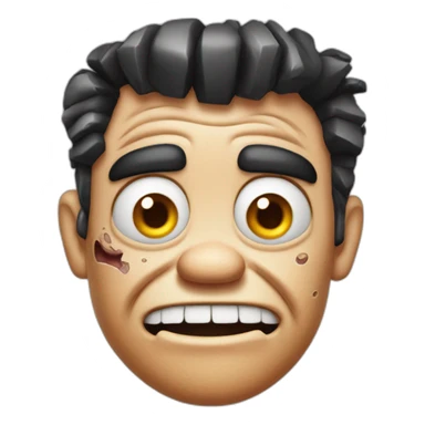 face of zombie fred flintstone sticker