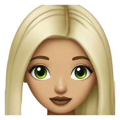Kylie Jenner with green eyes blonde hair sticker