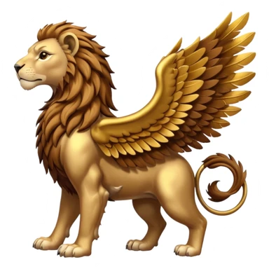 Grifin, lion body, wings sticker