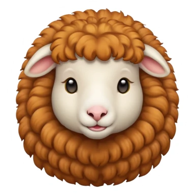 female sheep with gir hair sticker