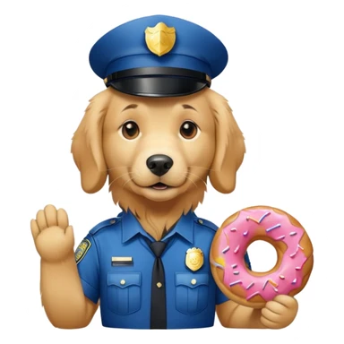 Golden retriever as a cop sticker
