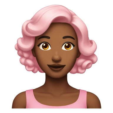 Lady with lot of blush sticker