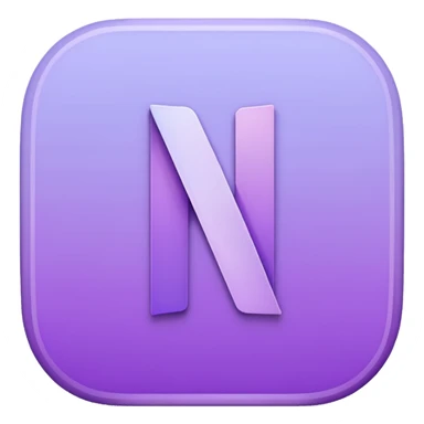 Netflix aesthetic "N" logo in pastel purples sticker