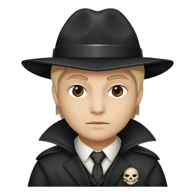 Person wearing a criminal costume sticker