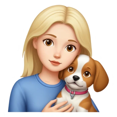 girl with dog sticker