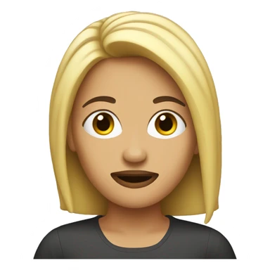 Woman with goatee sticker