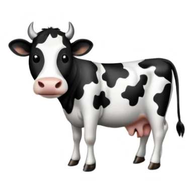 cow on moon sticker