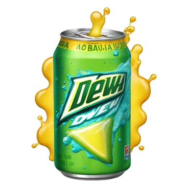 aqua Mountain Dew Baja Blast drink sticker
