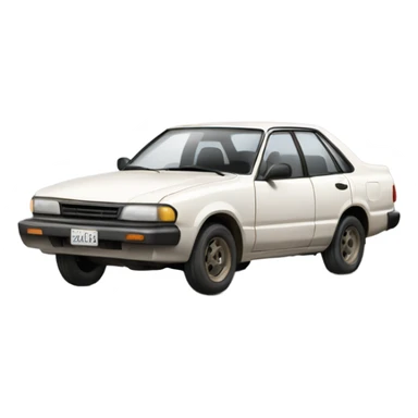 White old dirty toyota car  sticker