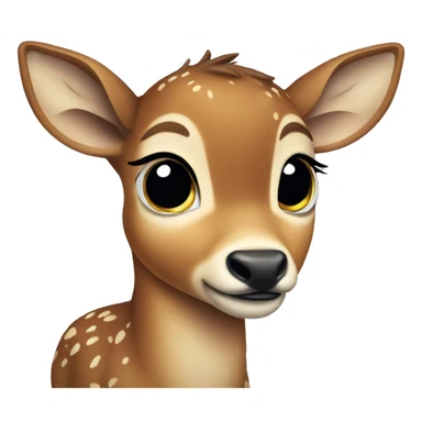 sad crying baby deer sticker