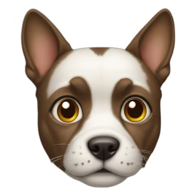 Dog with but face is a cat face  sticker