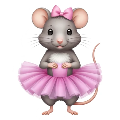 rat wearing tutu sticker