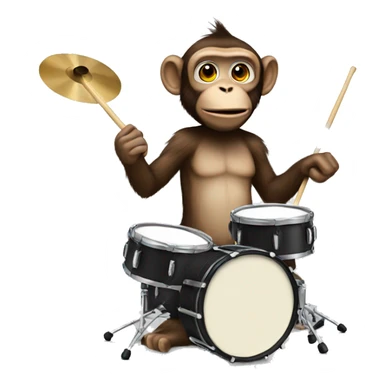 Monkey drummer sticker