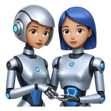 woman service Robot sticker