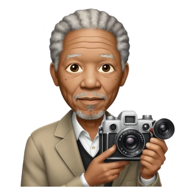 morgan freeman with camera sticker