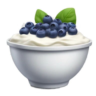 Yoghurt bowl with blueberries sticker
