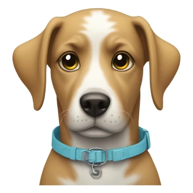 dog with collar by ocean sticker
