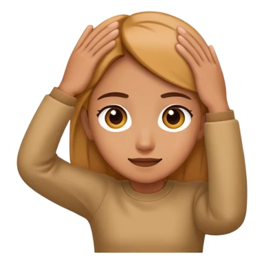 Hand behind ear sticker