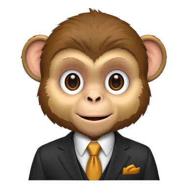 1 monkey in suit sticker