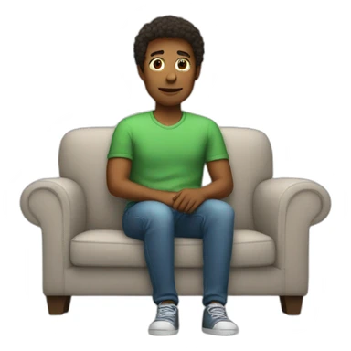 Character sitting on the Couch sticker