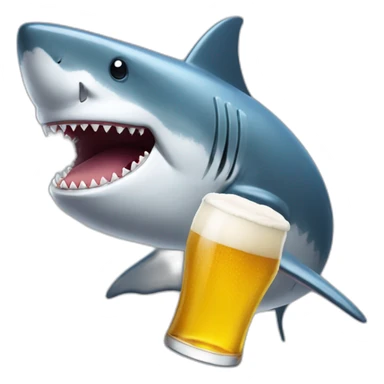 Requin qui boit une bière  sticker