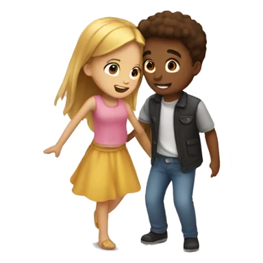 Boy falling in love with a girl  sticker