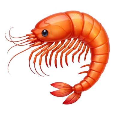 jelly prawn with sparkles sticker