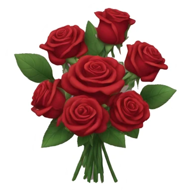 Deep red roses bouquet  sticker