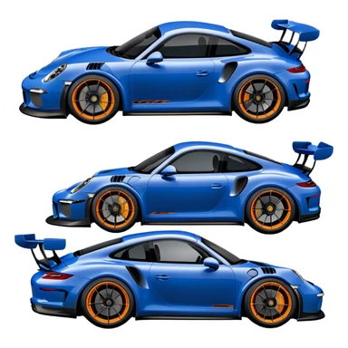 Navy blue Porsche gt3 rs sticker
