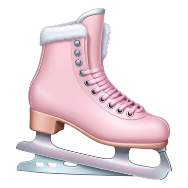 pastel pink ice skates sticker