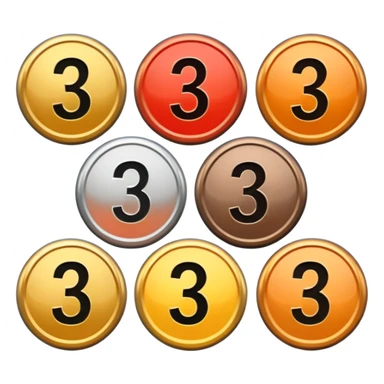 badges for paid subscriptions at different levels with the number 3 sticker