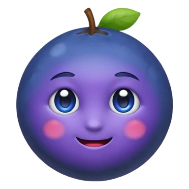 Un emoji fruit myrtille sticker