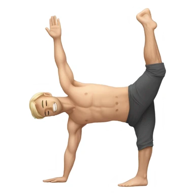 Back bend yoga white male  sticker