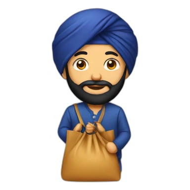 Sikh with bag sticker
