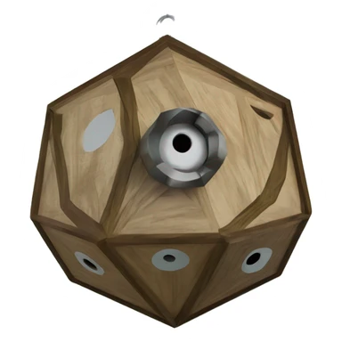 Overgrown Truncated Icosahedron tree birdhouse  sticker