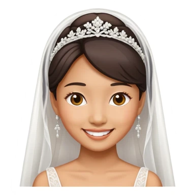Beautiful Asian girl wedding sticker