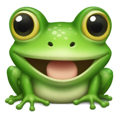 frog with smil sticker
