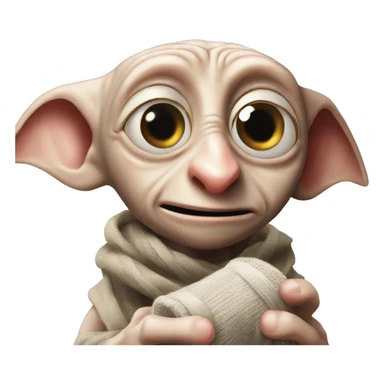 Dobby holding a sock sticker
