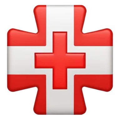 red cross, centered sticker