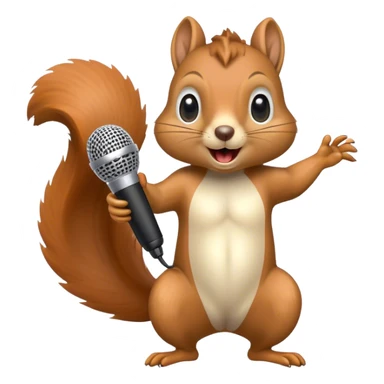 Squirrel dropping a microphone  sticker