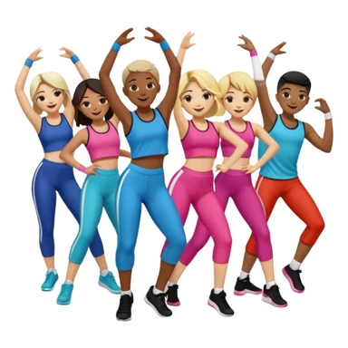 peopel in a class for k-pop dance sticker