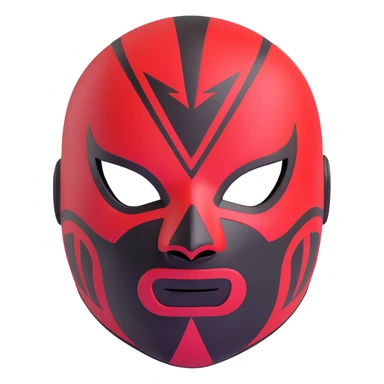 red and black luchador mask sticker