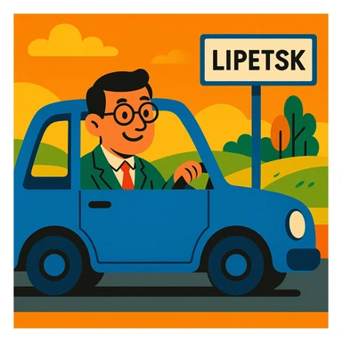 Accountant in blue car drive to Lipetsk sticker