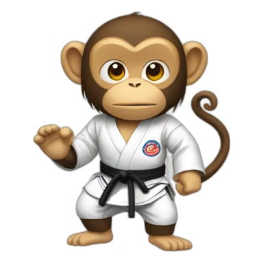 Jiu-Jitsu monkey sticker
