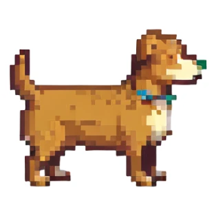 playful dog sticker