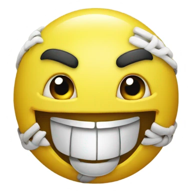 Smiling softball sticker