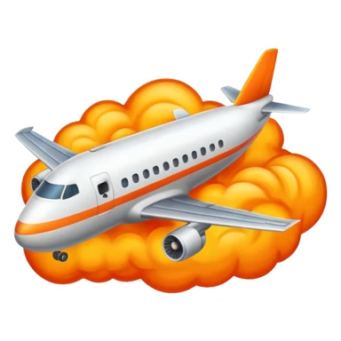 Airplane fuel fire sticker