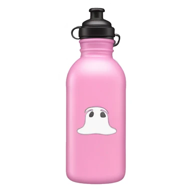 Waterbottle light pink with a bow without face  sticker