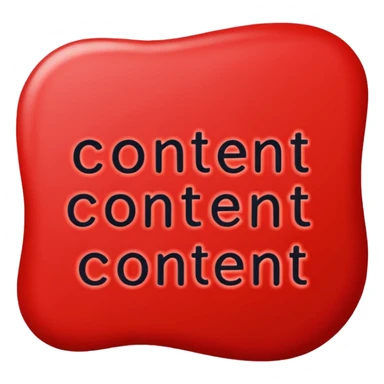 the word “CONTENT” doodle in red sticker