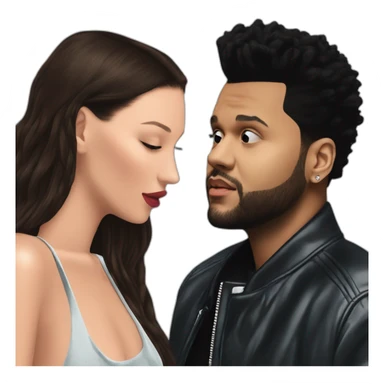 the weeknd and bella hadid sticker